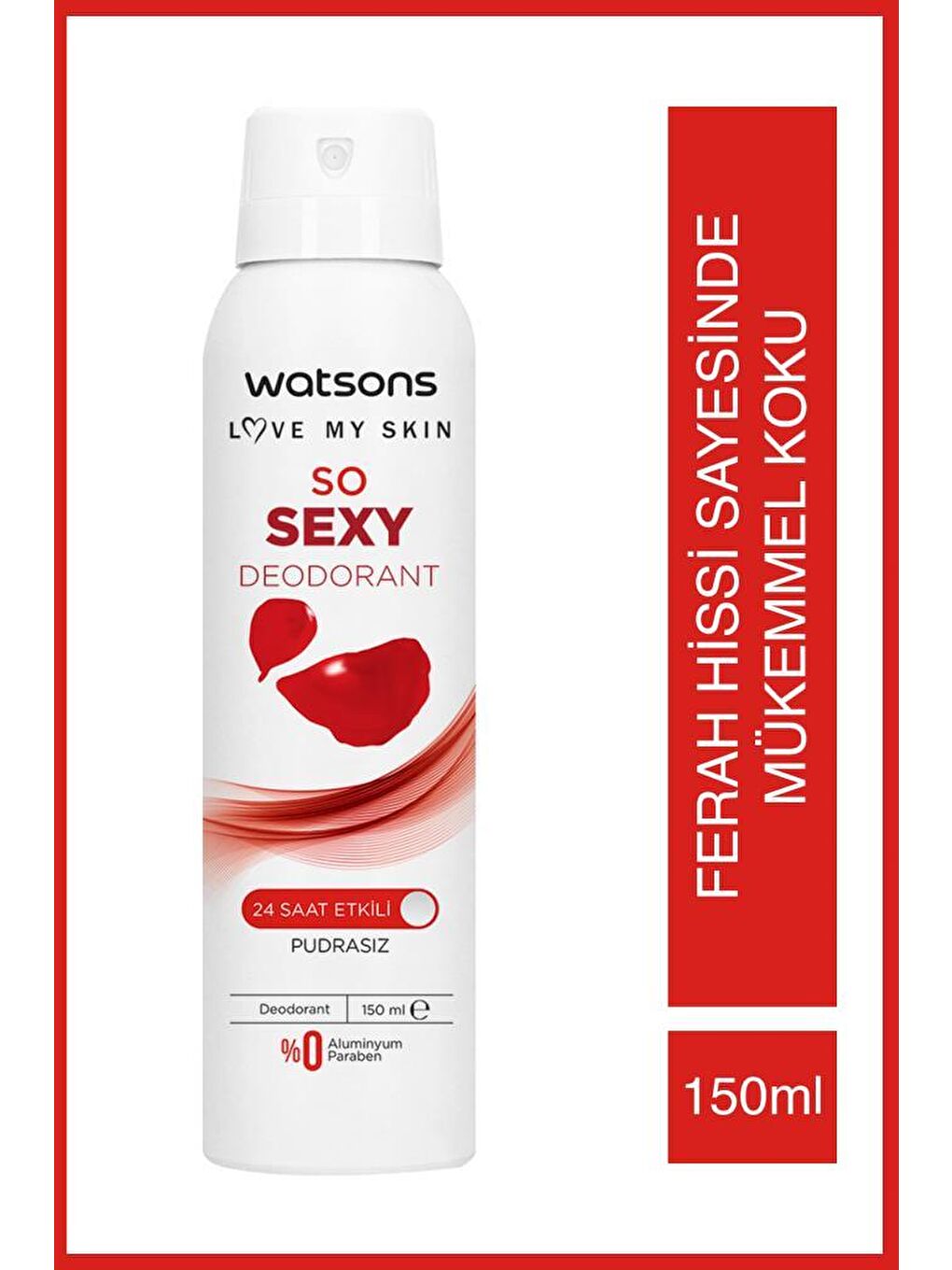 Watsons Açık Bej So Sexy Deodorant 24 Saat Etkili Pudrasız Sprey 150 ml x 3 ADET - 1