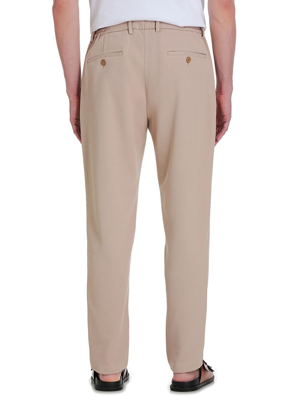 Bej Dinamik Fit Yandan Cepli Jogger Pantolon-4