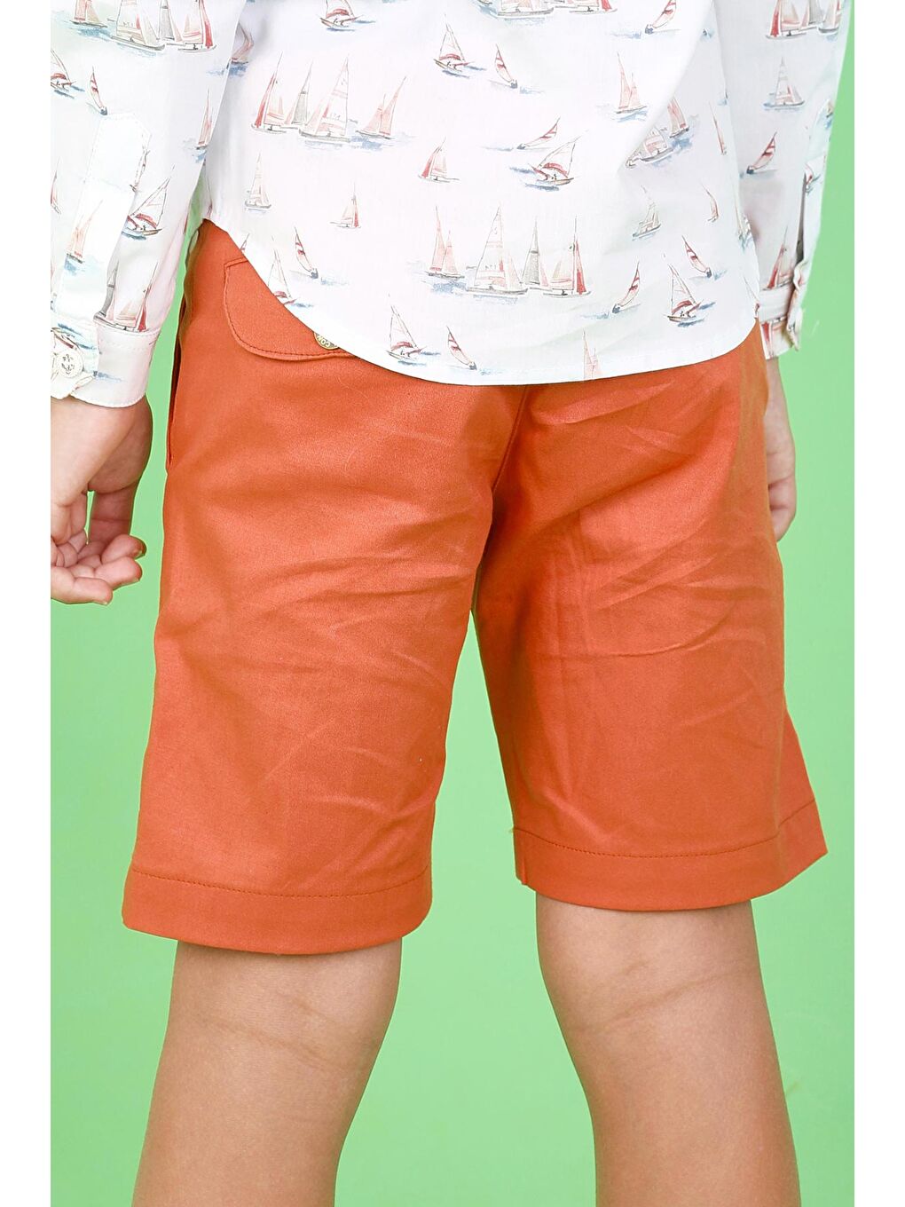 Kırmızı Erkek Çocuk Şort-4