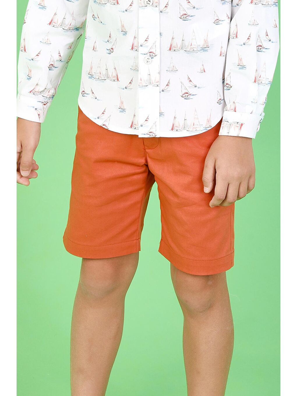 Kırmızı Erkek Çocuk Şort-6