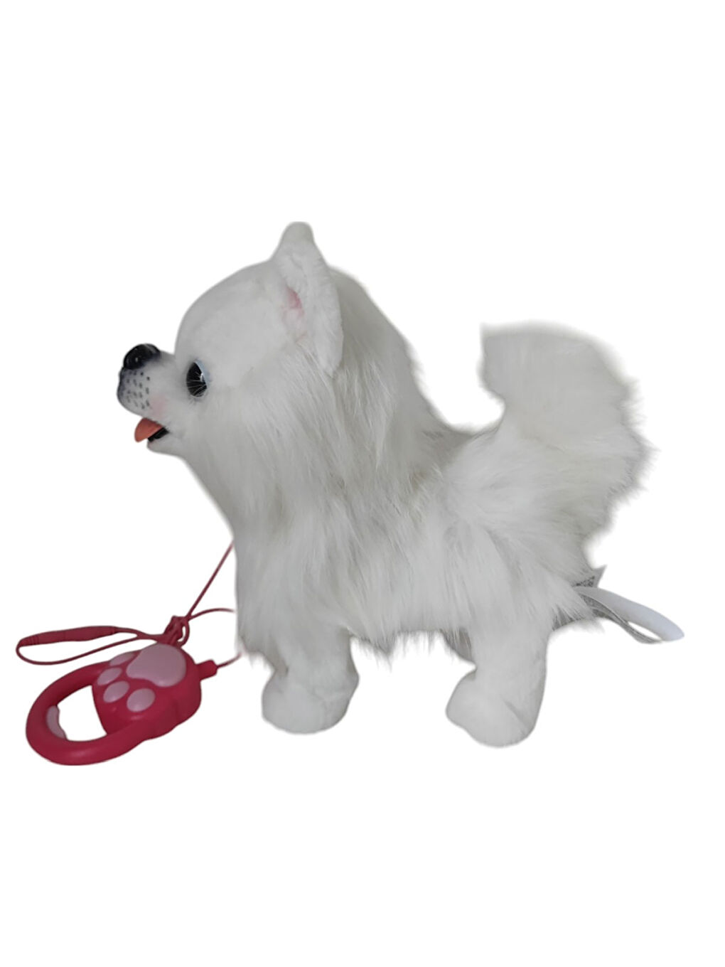 Pelüş Tasmalı Yürüyen Fino Beyaz-1