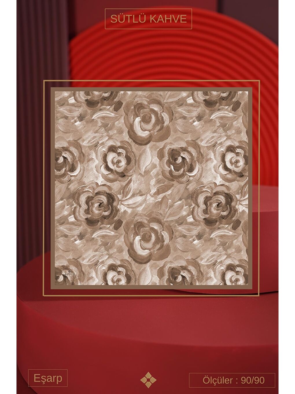 Kahverengi Kadın Mirla Soft Eşarp-3