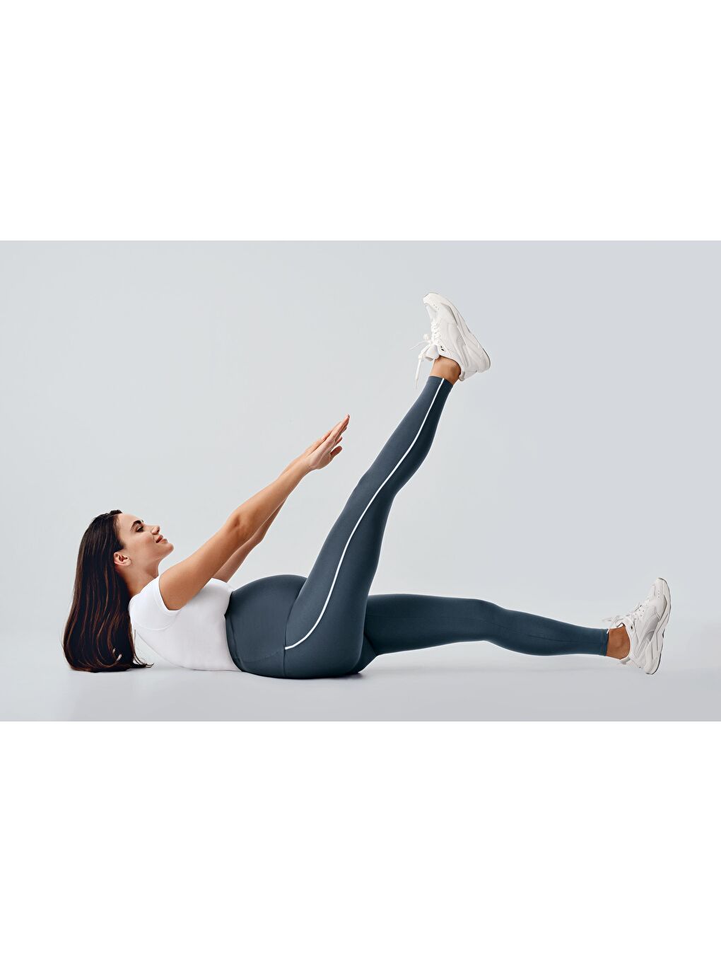 Antrasit Biyeli Yüksek Bel Esnek Toparlayıcı Hamile Tayt T24-1