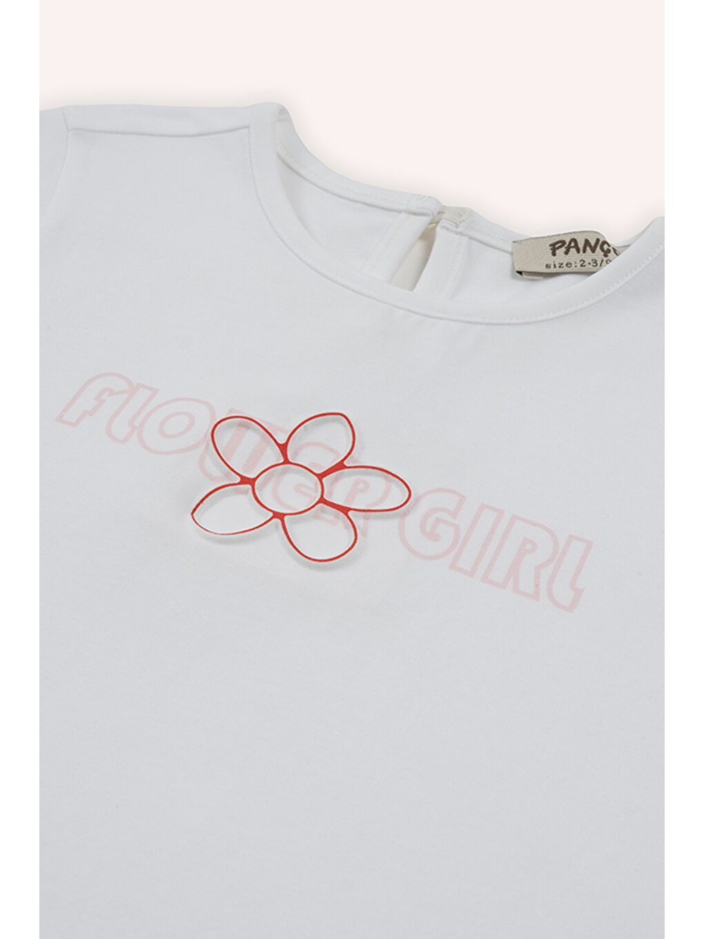 Kız Çocuk Baskılı T-Shirt Beyaz-1