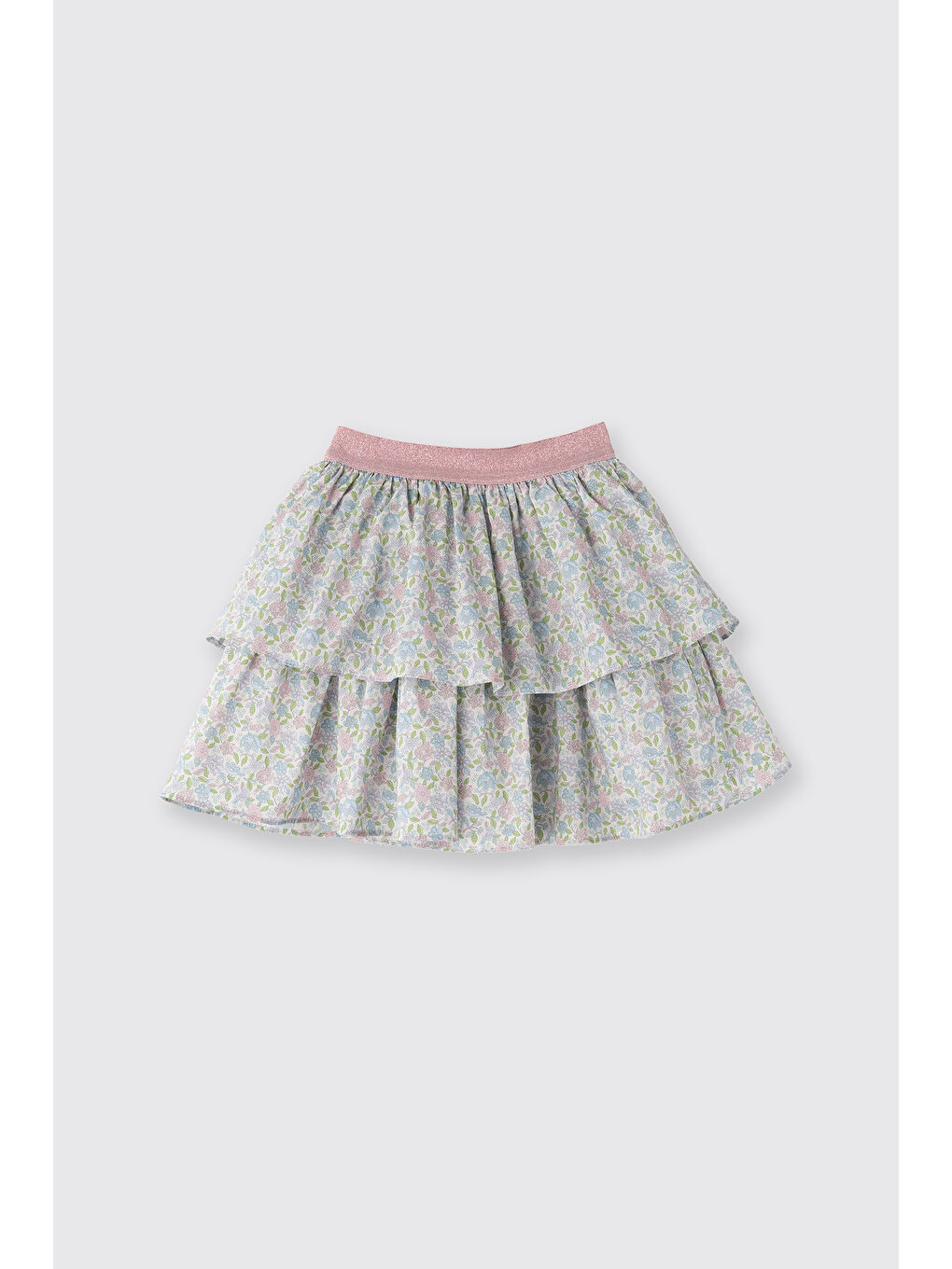 Pembe Liberty Kumaş Kız Çocuk Etek-2