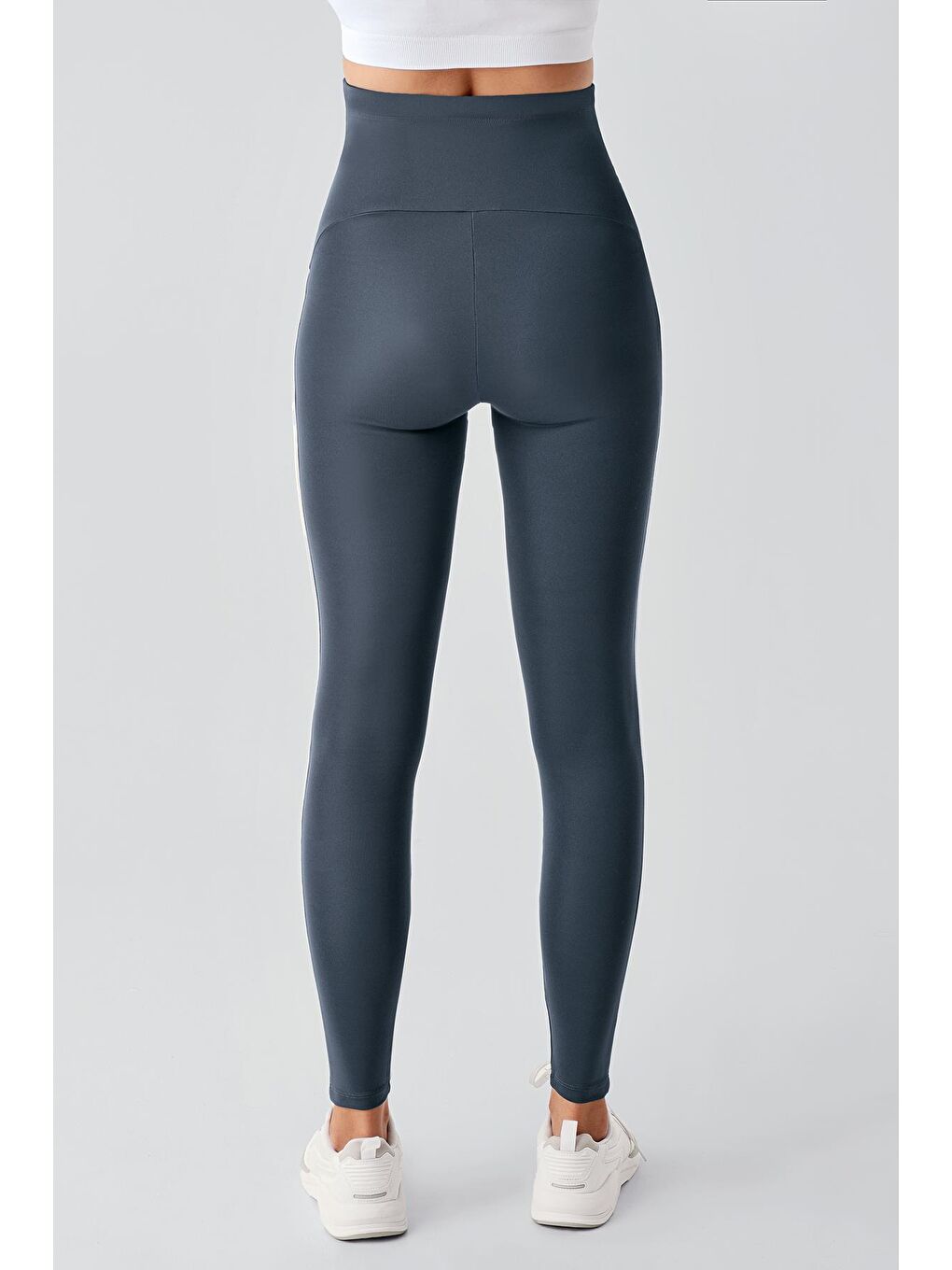 Antrasit Biyeli Yüksek Bel Esnek Toparlayıcı Hamile Tayt T24-5