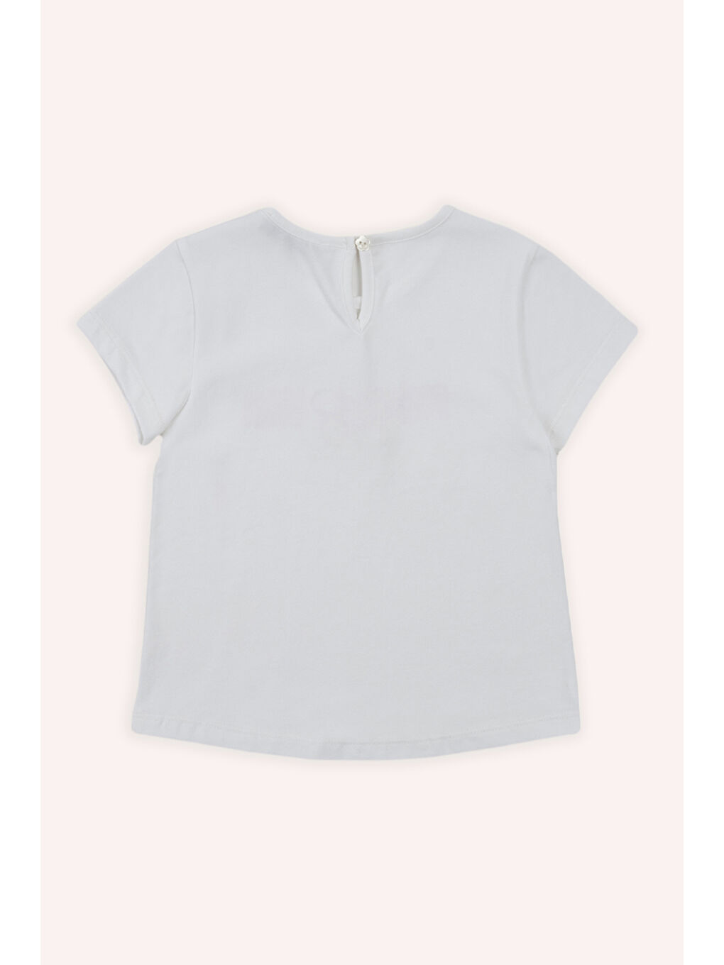Kız Çocuk Baskılı T-Shirt Beyaz-2