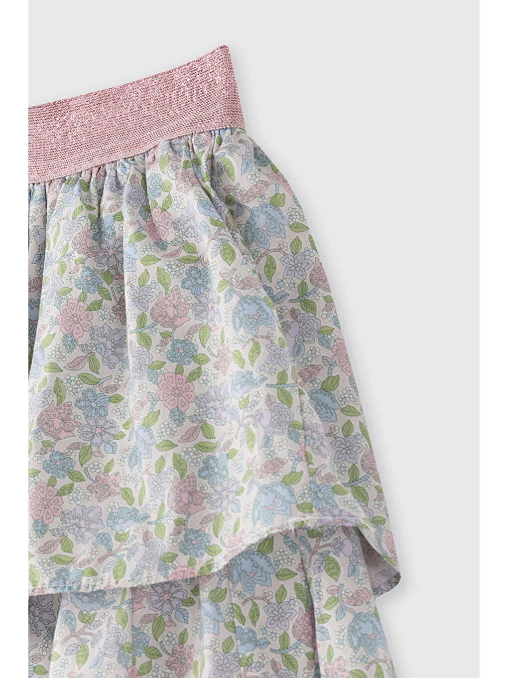 Pembe Liberty Kumaş Kız Çocuk Etek-4