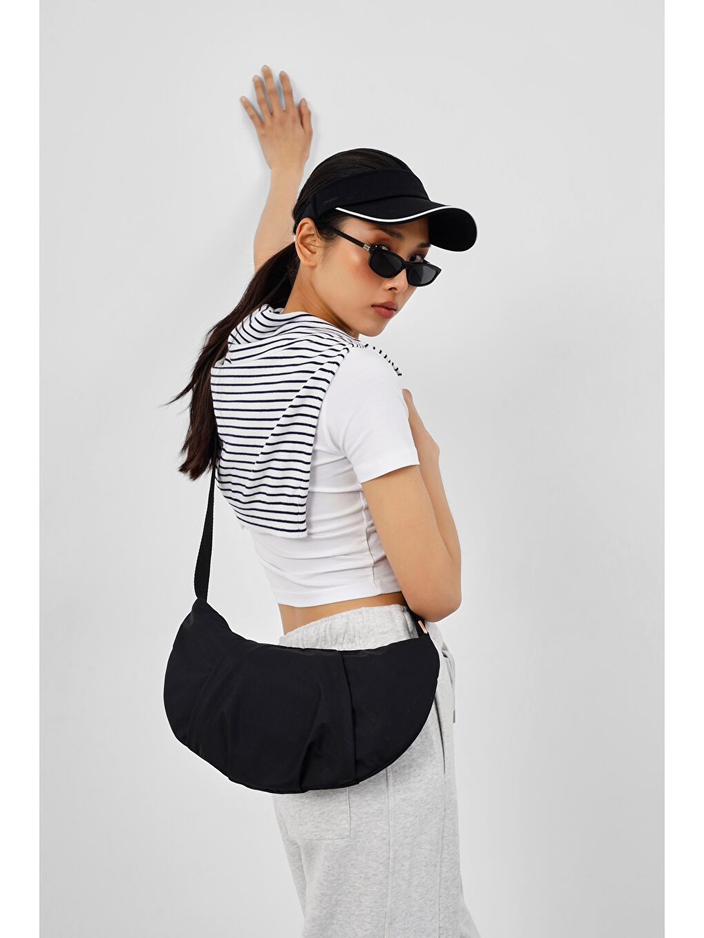 Carpe Teknik Kumaş Spor Omuz Çantası Siyah-3