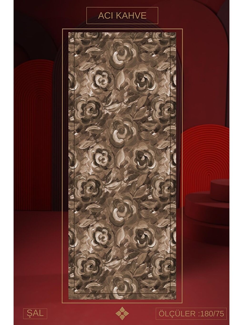 Kahverengi Kadın Marla Soft Şal-1