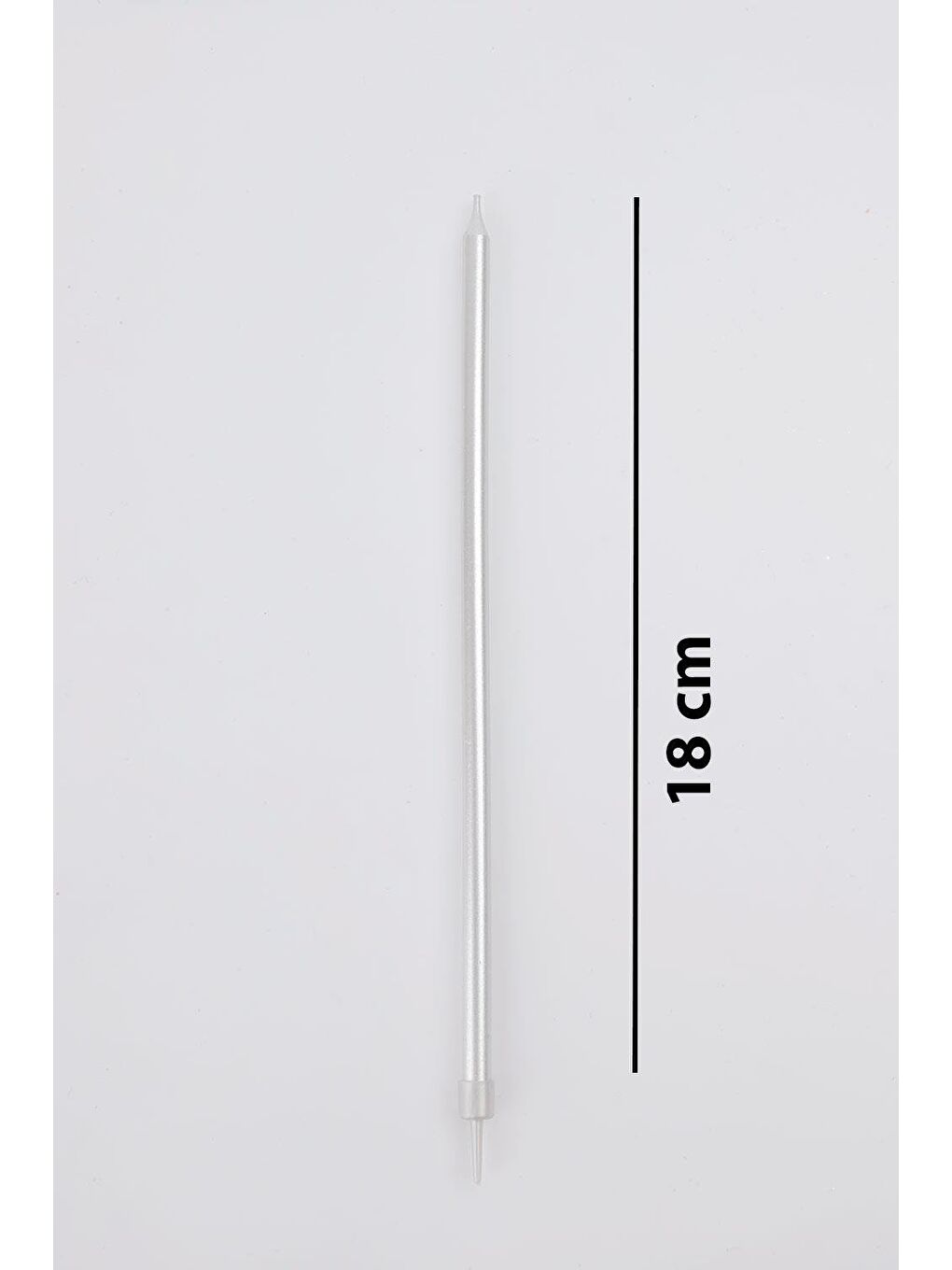 Gri Gümüş 6'lı Doğum Günü Mumu-1