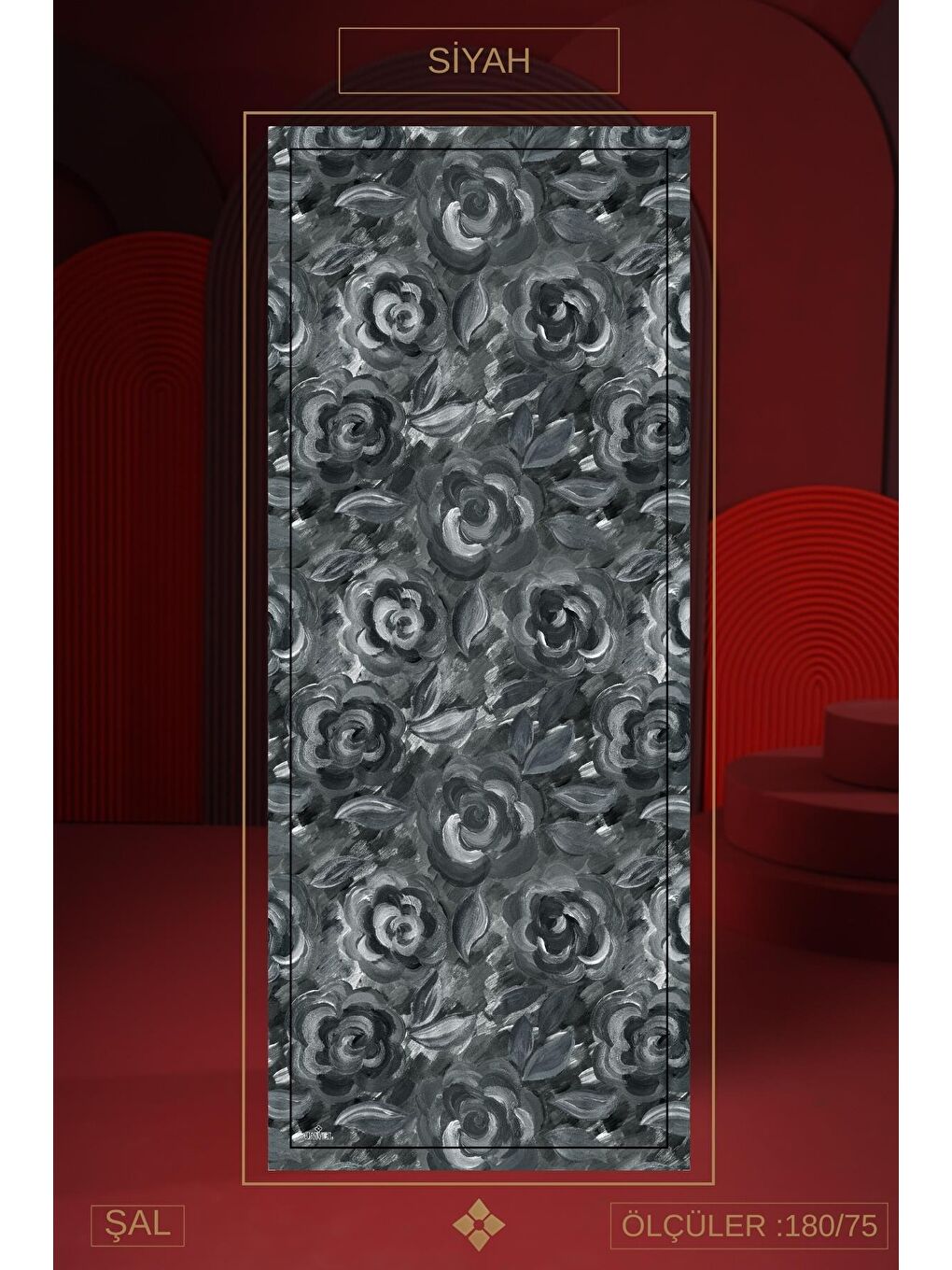 Siyah Kadın Marla Soft Şal-1