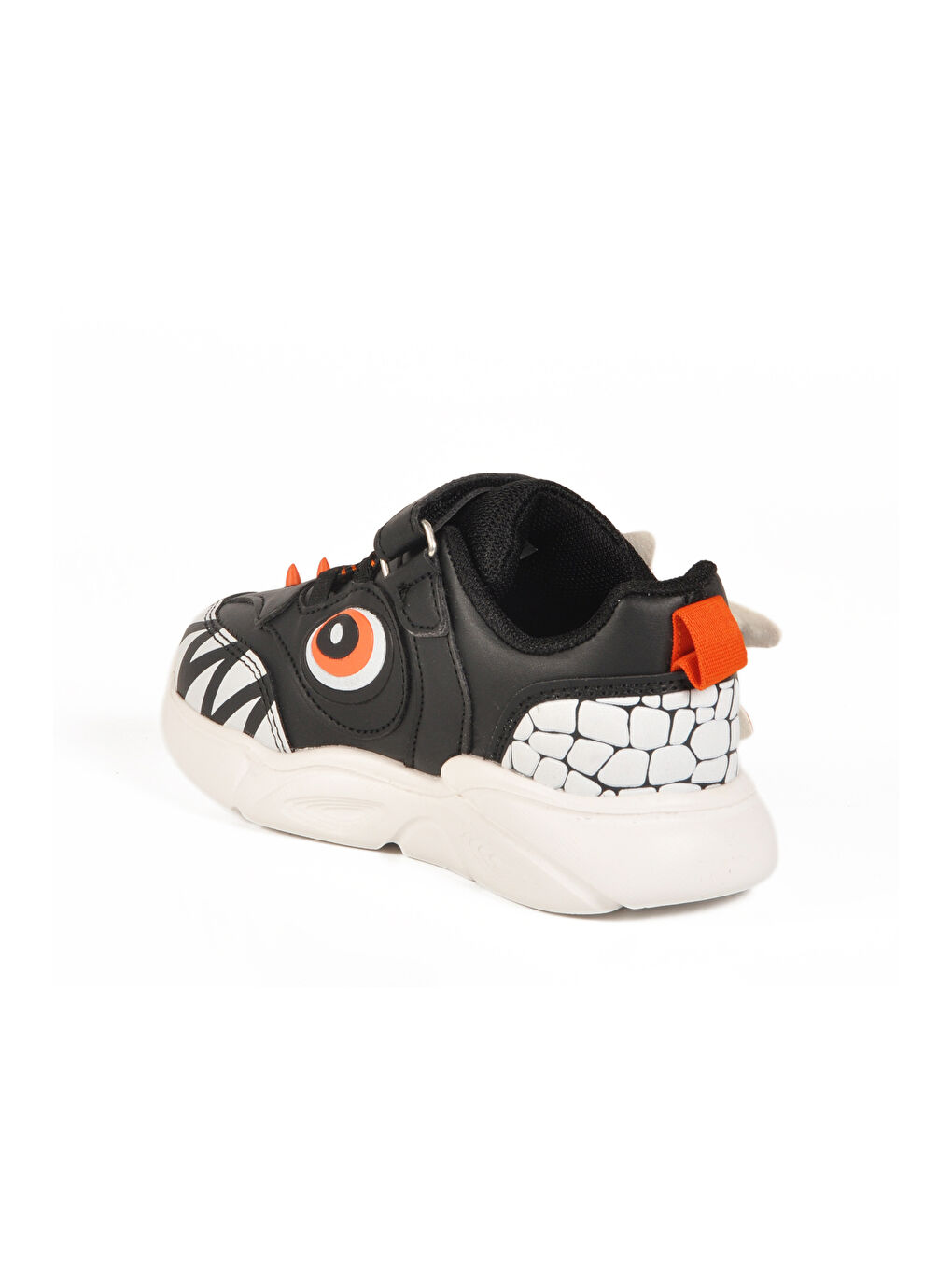 Siyah Cırtlı Işıklı Unisex Çocuk Spor Ayakkabı Stego P-3