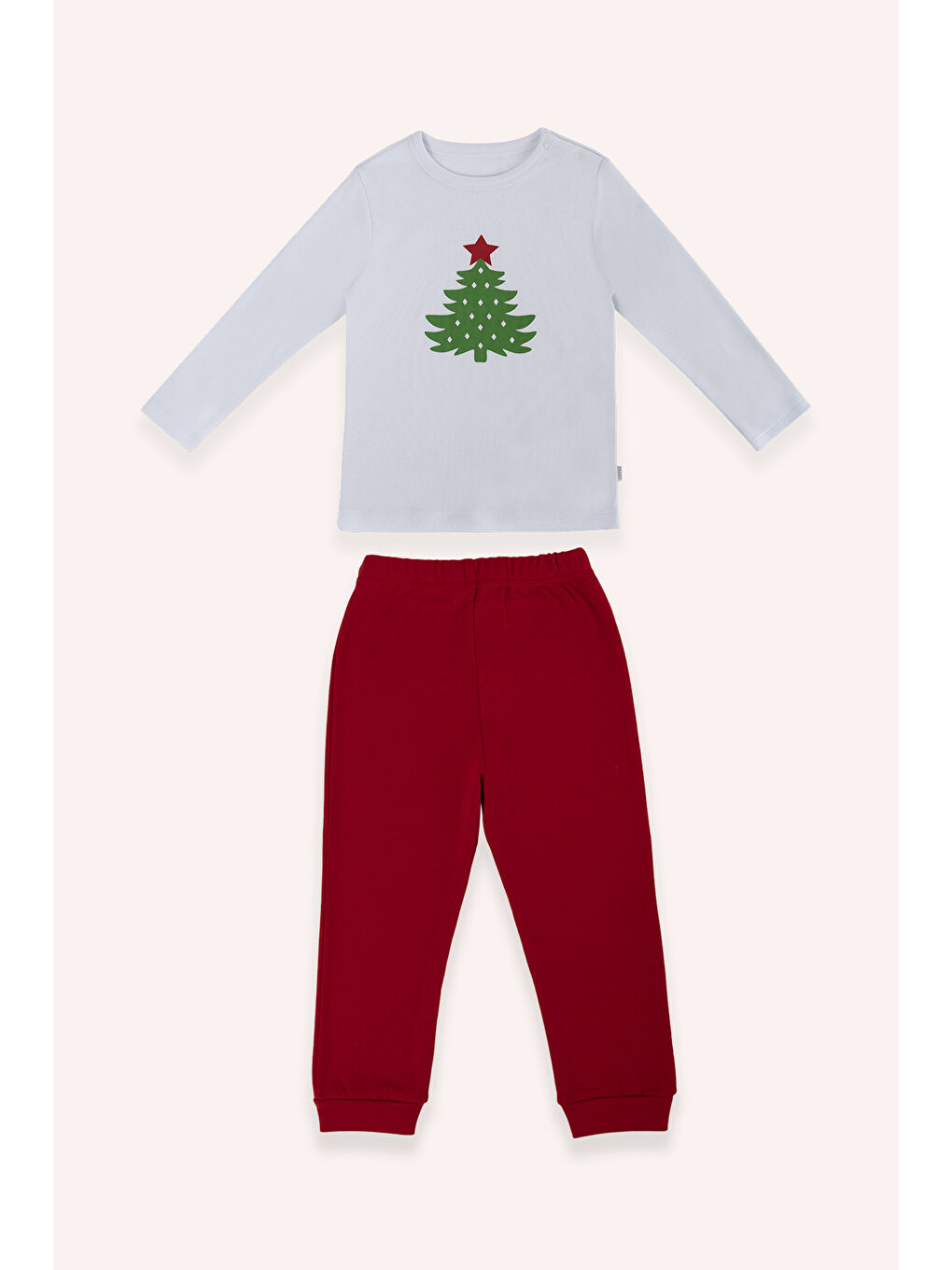 Unisex Çocuk Pijama Takımı Kırmızı