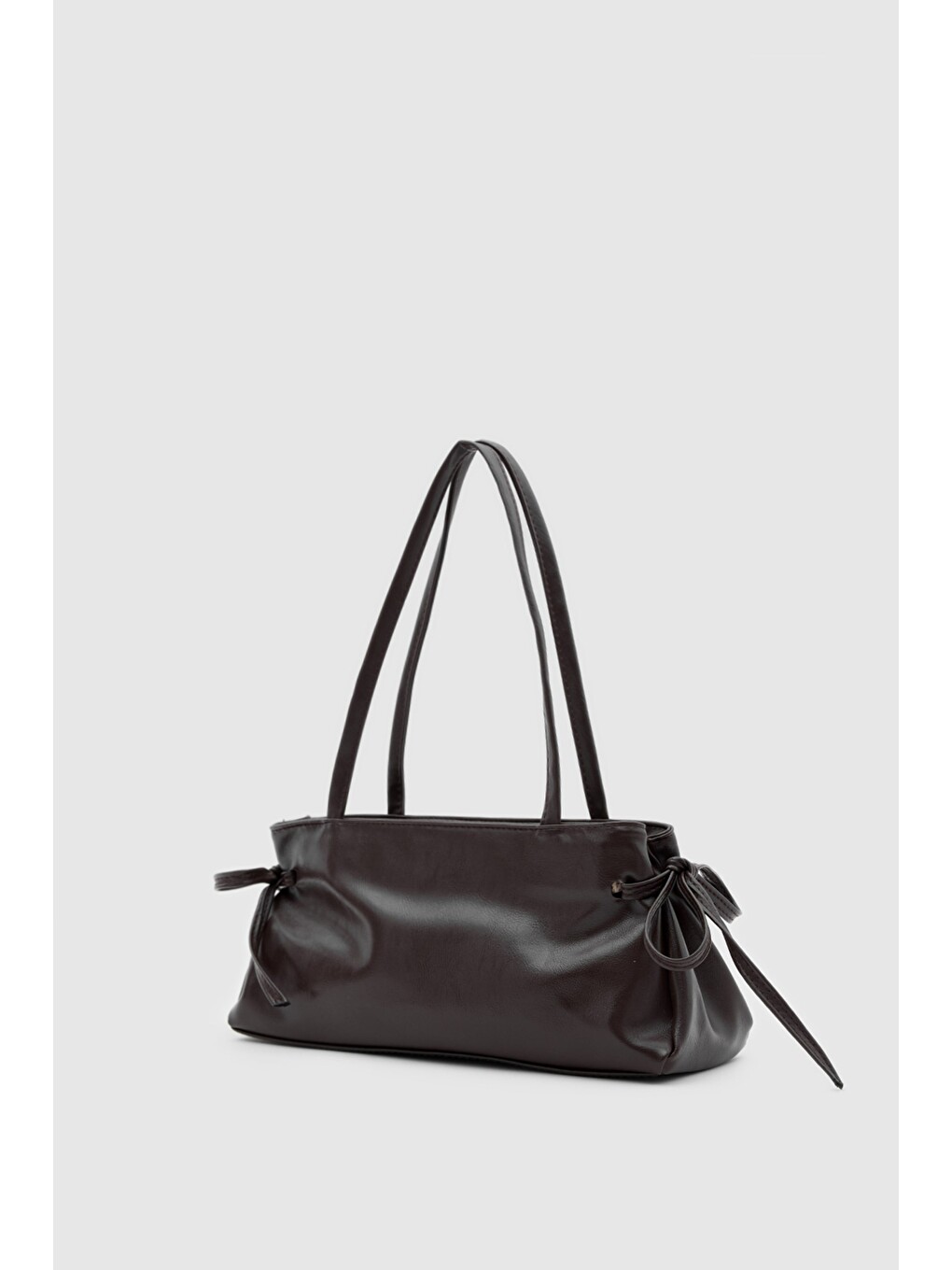 Kahverengi Baggy Fiyonklu Baget Çanta Acı Kahve-1