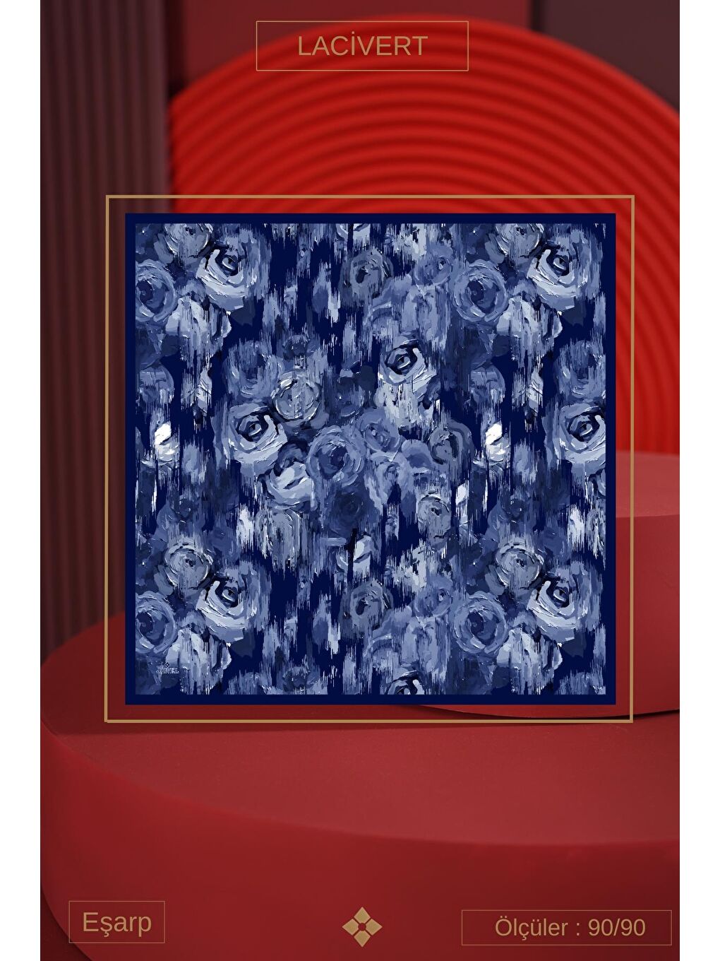 Lacivert Kadın Millas Soft Eşarp-3