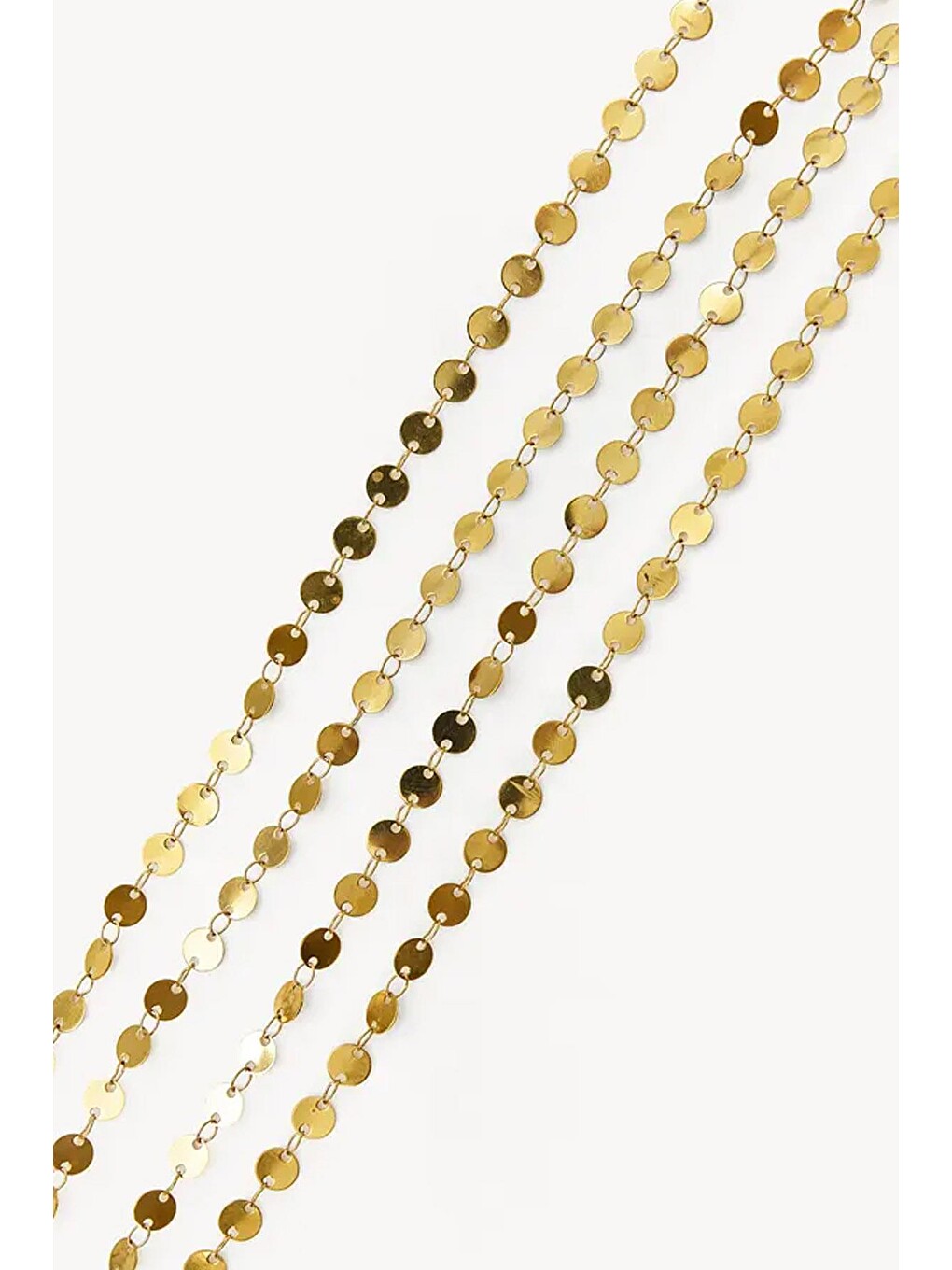 Sarı Gold Pul Çoklu Kolye-2