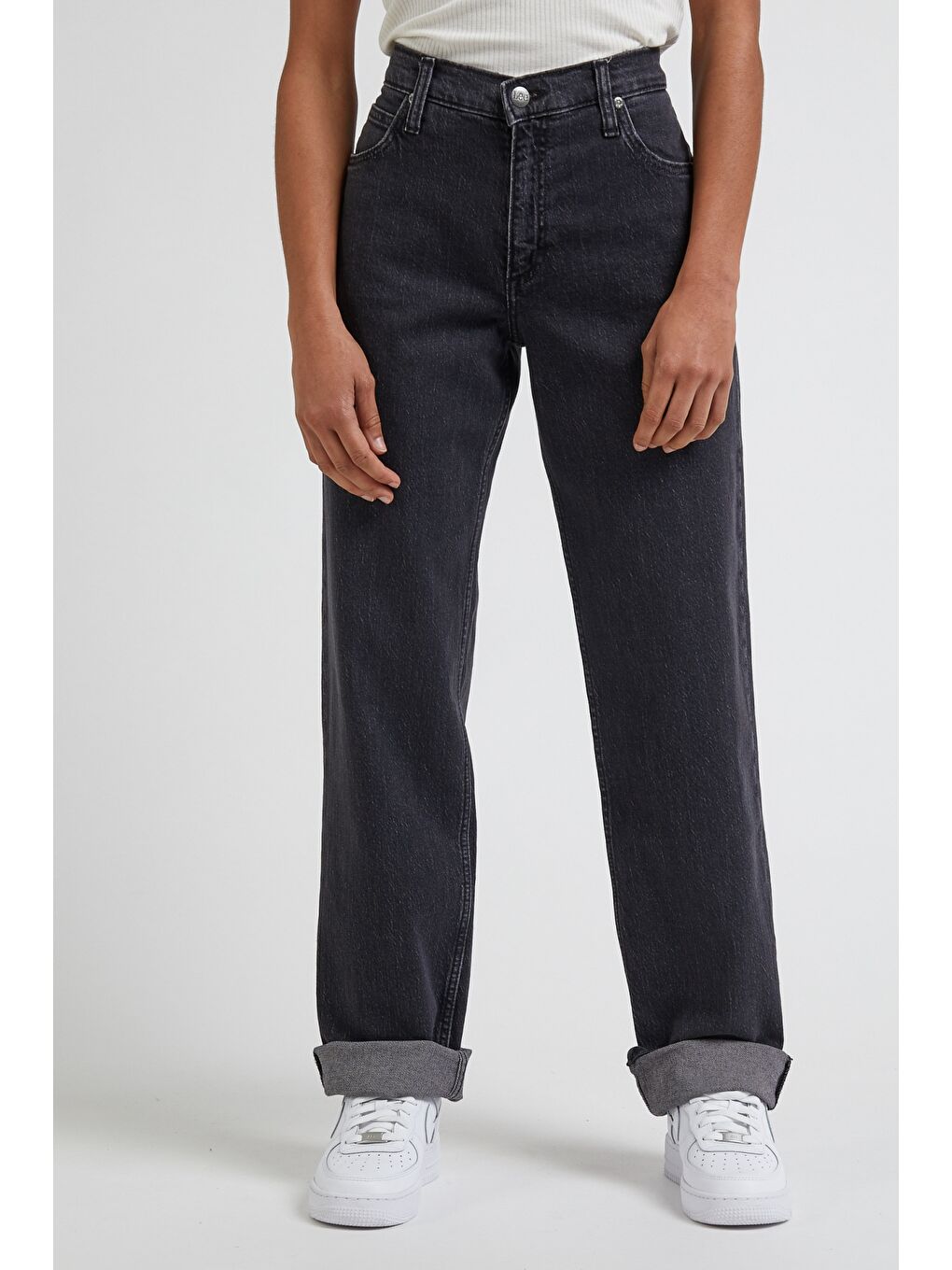 Siyah Jane Straigt Fit Düz Kesim Normal Bel Esnek Jean Jean Pantolon