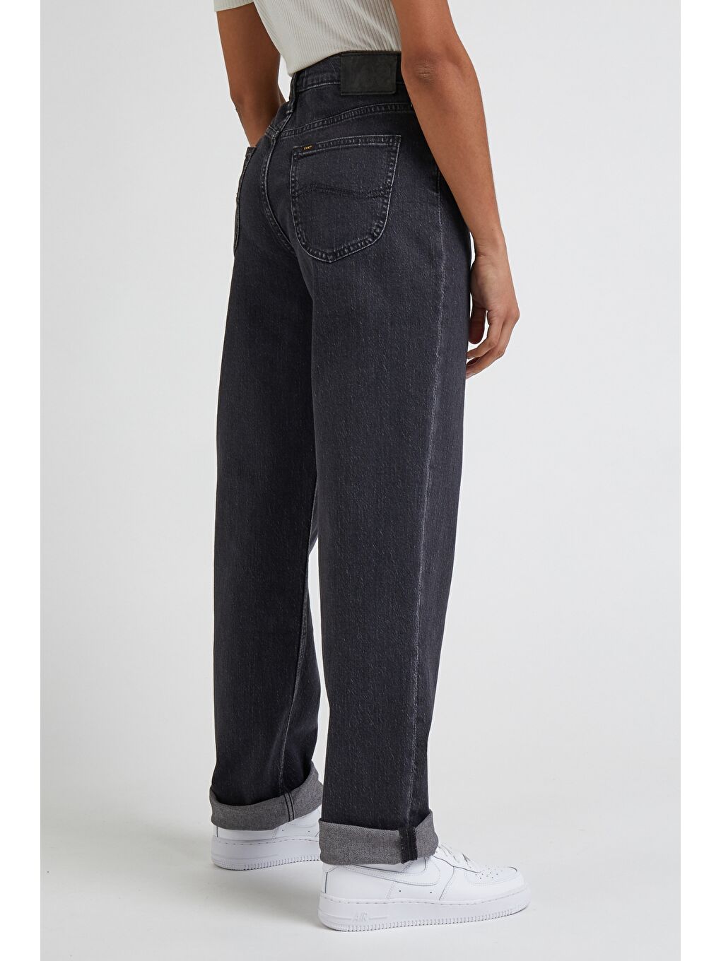 Siyah Jane Straigt Fit Düz Kesim Normal Bel Esnek Jean Jean Pantolon-2