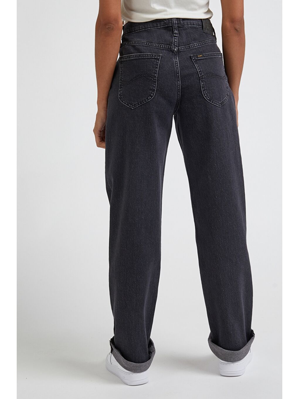 Siyah Jane Straigt Fit Düz Kesim Normal Bel Esnek Jean Jean Pantolon-4