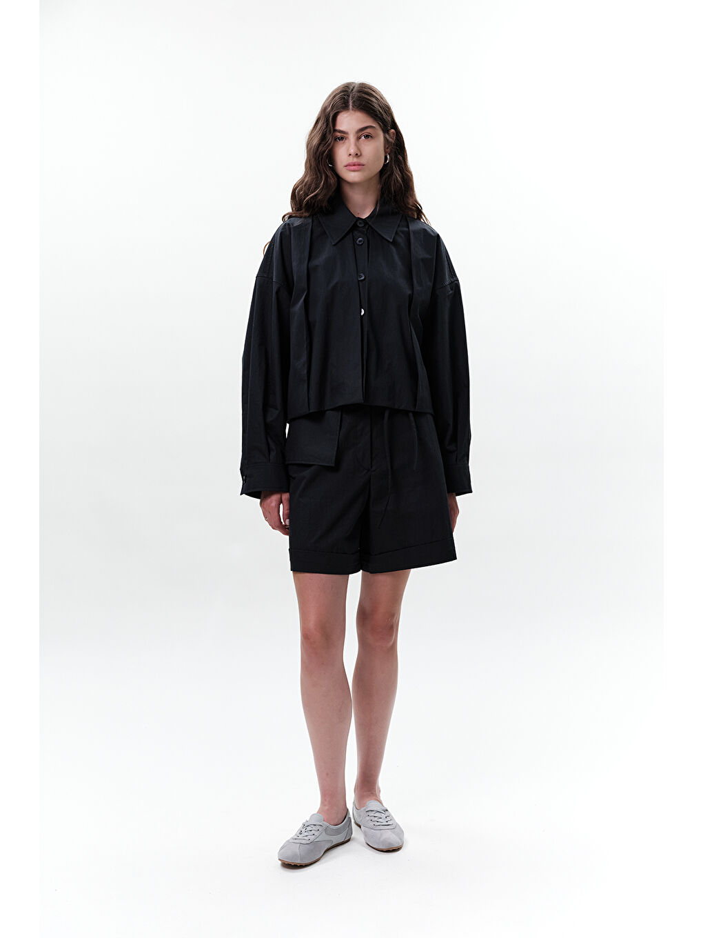 Cep Kemerli Şort Lacivert-1