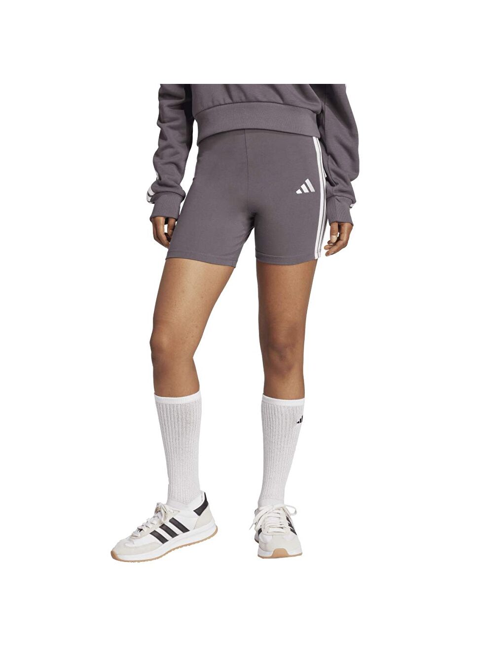 3-Stripes Sj Bk 1/2 Kadın Gri Tayt