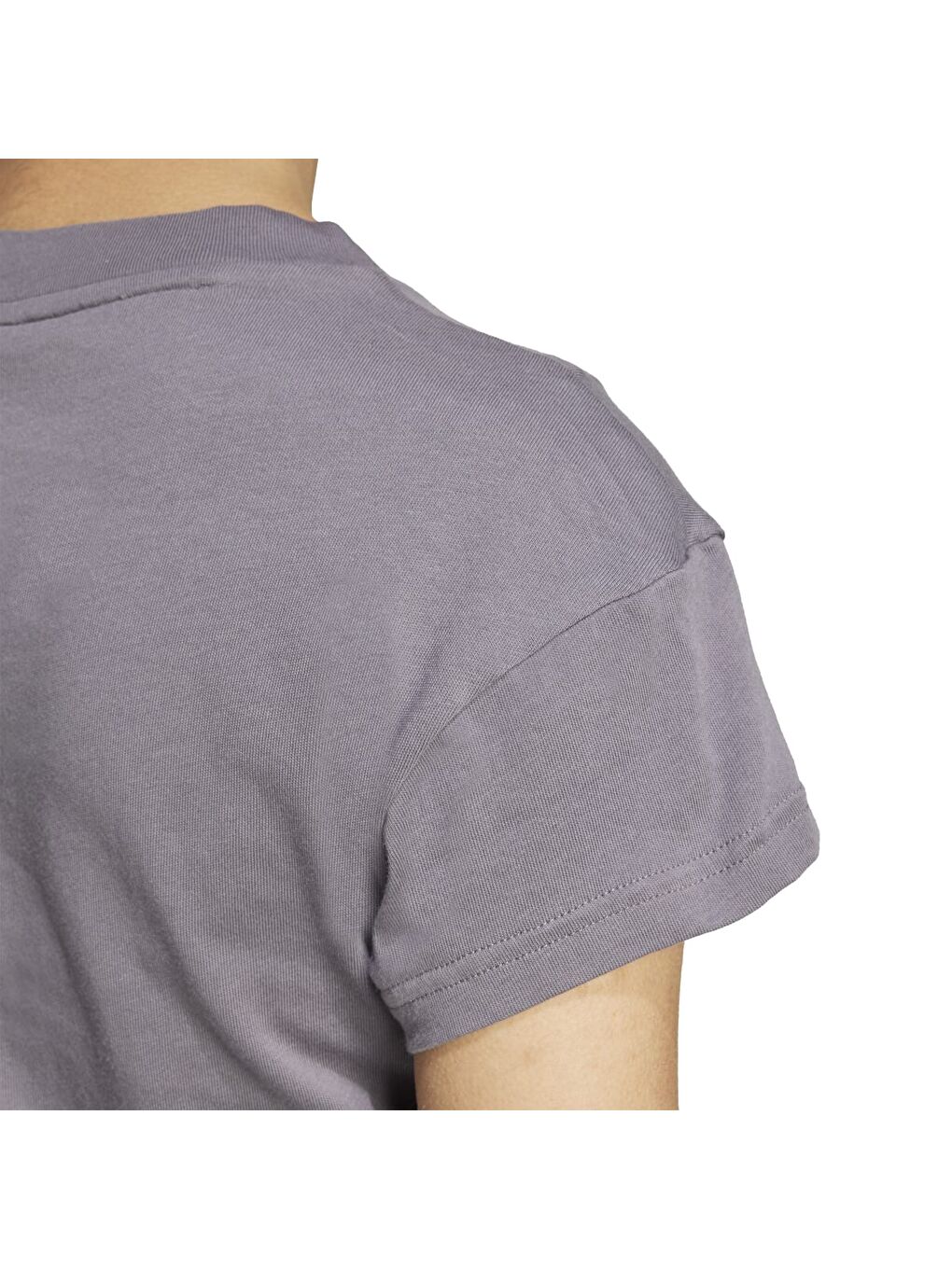 FI Small Logo Bb Kadın Gri Yuvarlak Yaka Tişört-4