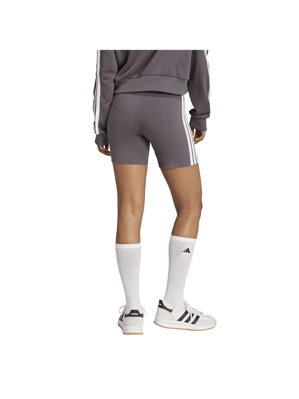 3-Stripes Sj Bk 1/2 Kadın Gri Tayt-1