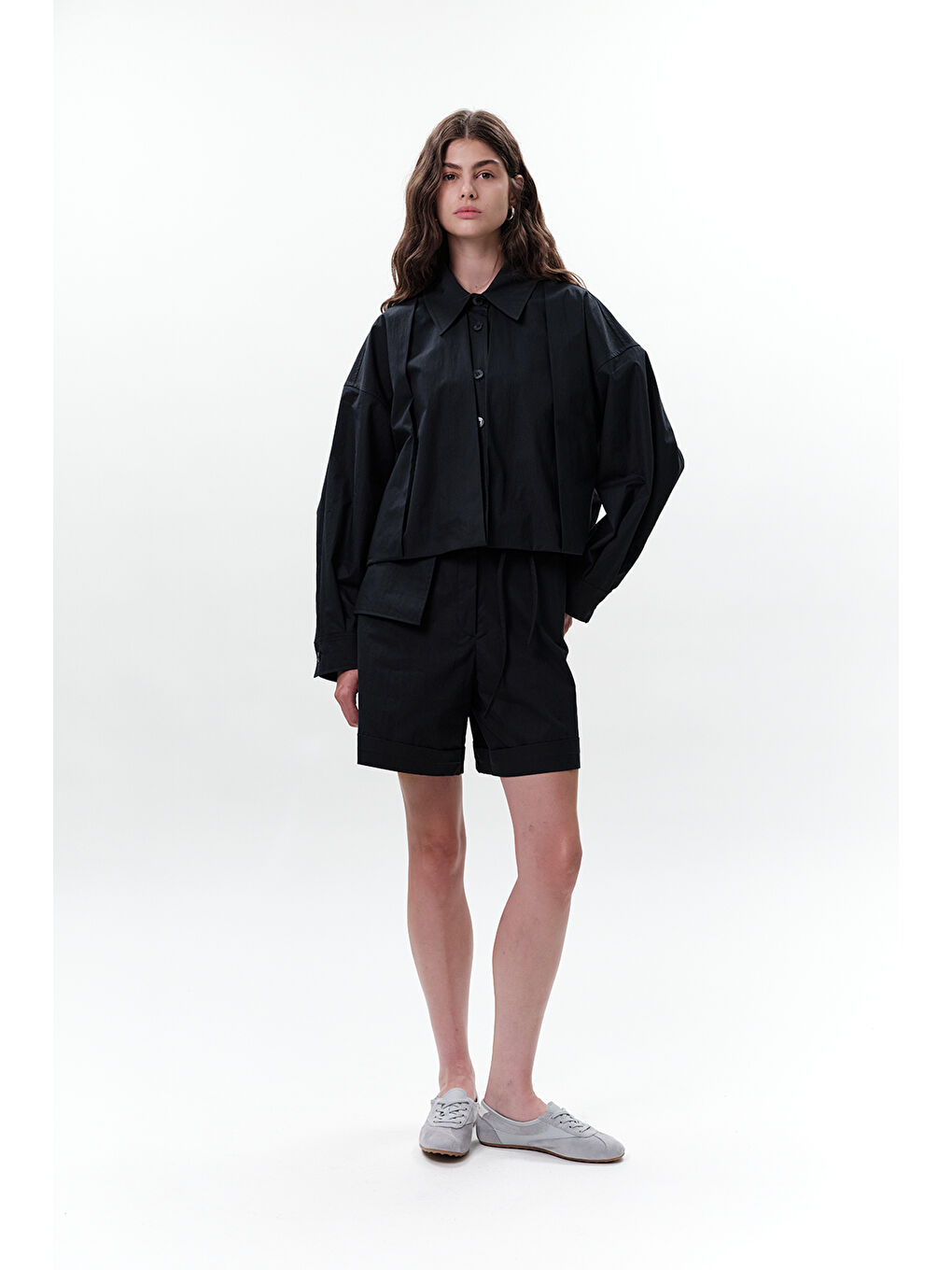 Cep Kemerli Şort Lacivert-2