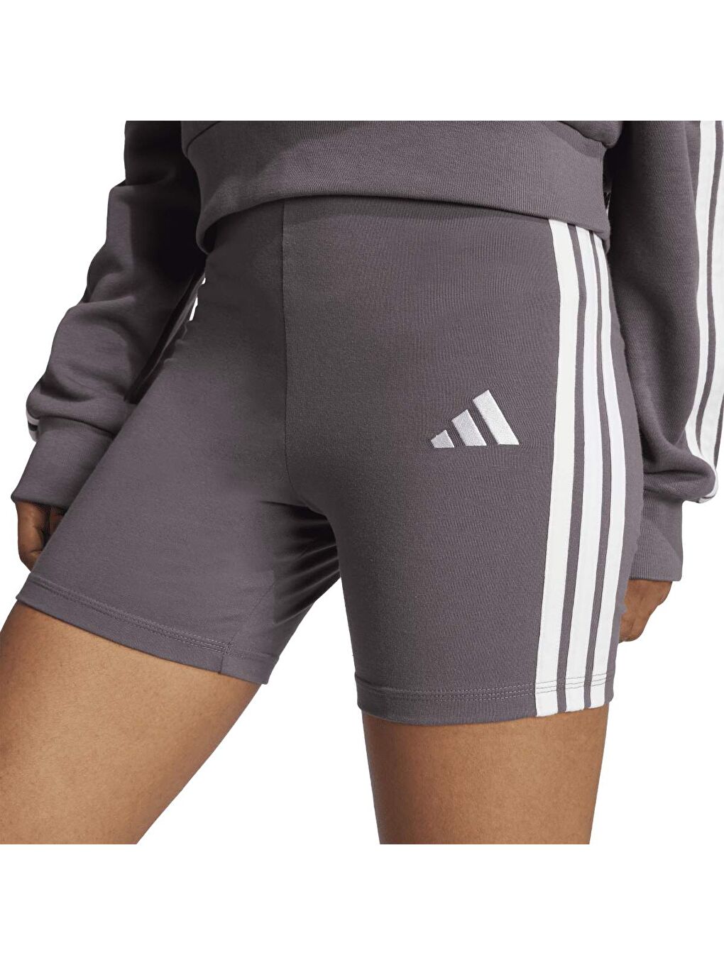 3-Stripes Sj Bk 1/2 Kadın Gri Tayt-2