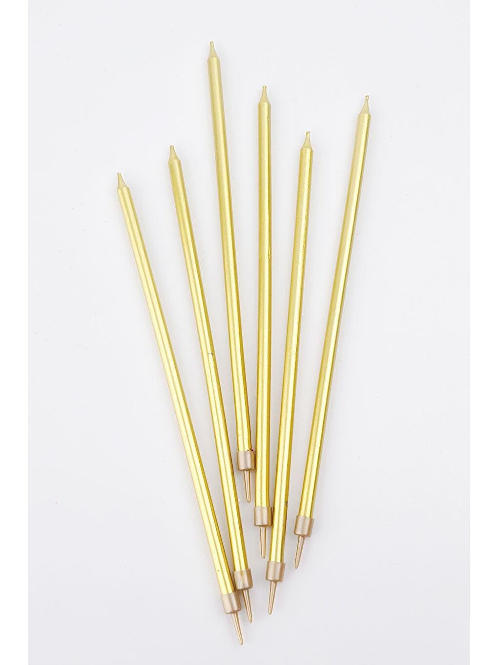 Sarı Altın 6'lı Doğum Günü Mumu