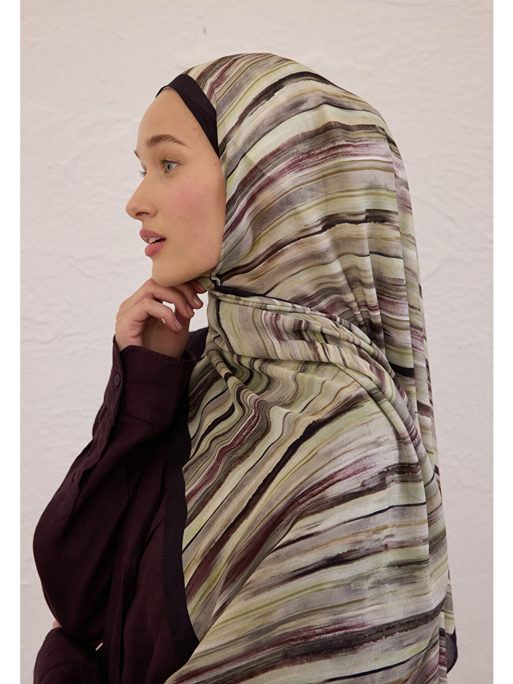 Deıa Desen Rami Şal Siyah-3