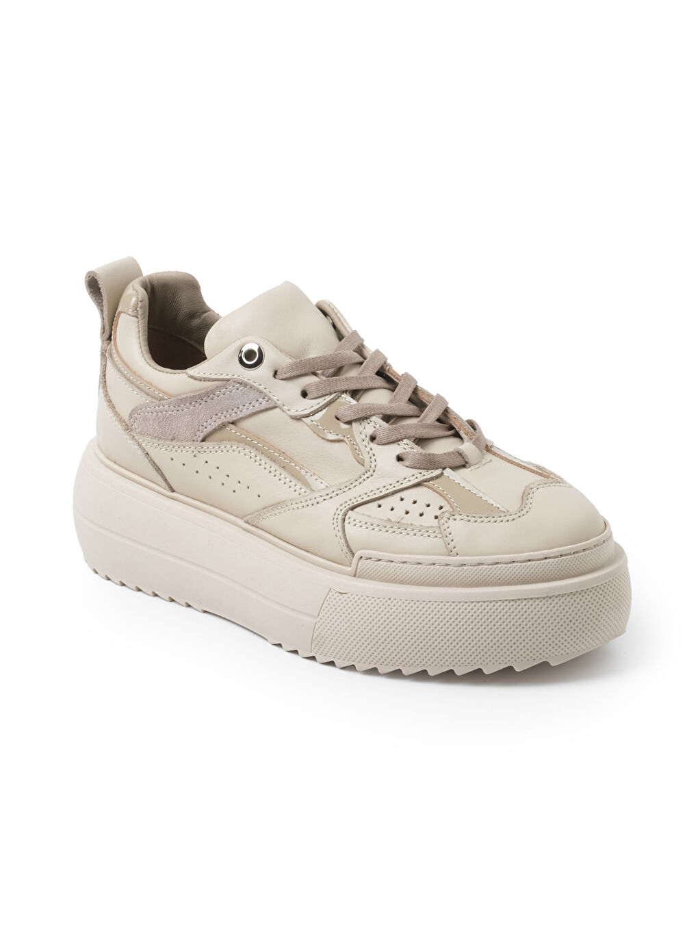 Bej Kadın Sneaker ( Günlük) RD-5640 DERİ BEJ KOMBİN