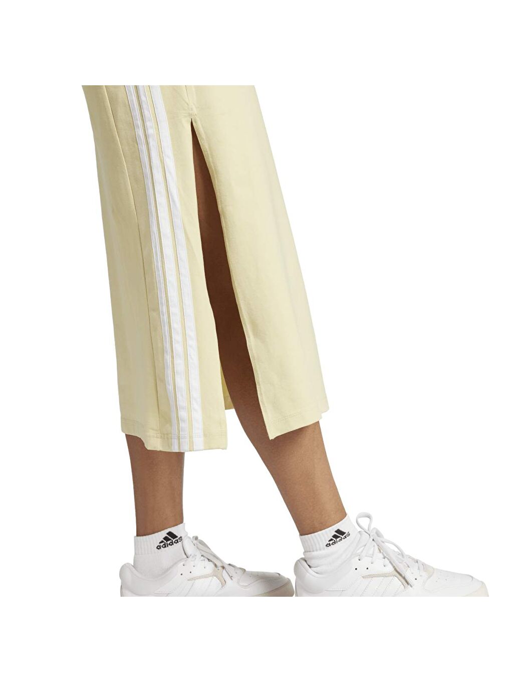 3S Sj Kadın Sarı Yuvarlak Yaka Elbise-3