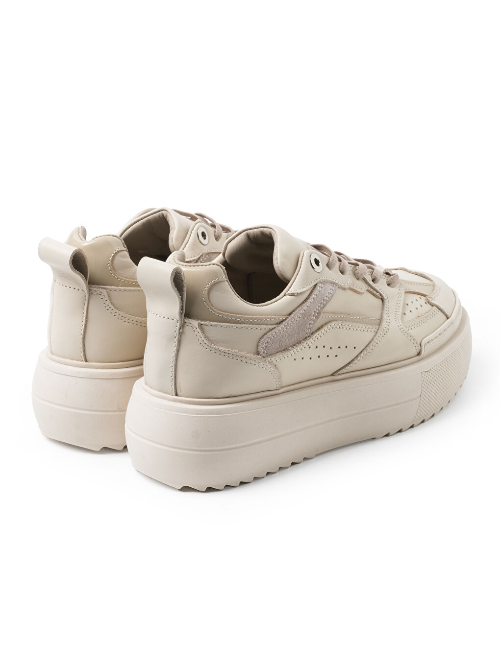 Bej Kadın Sneaker ( Günlük) RD-5640 DERİ BEJ KOMBİN-3