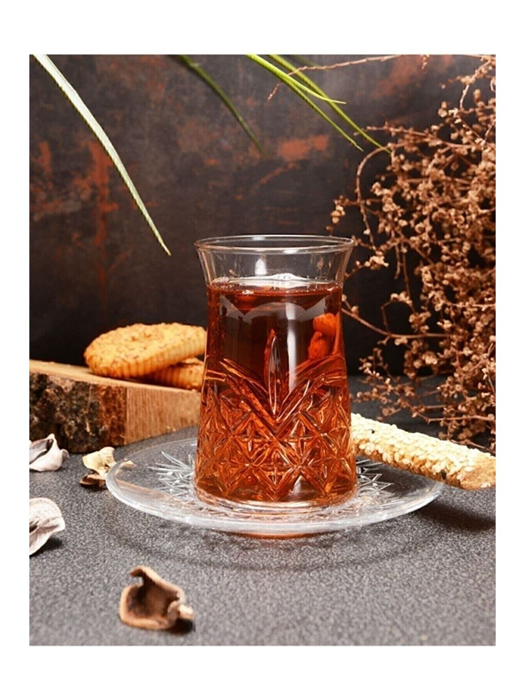 Renksiz Timeless Çay Bardağı ve Tabağı 170cc 12 Parça 6 Kişilik-3