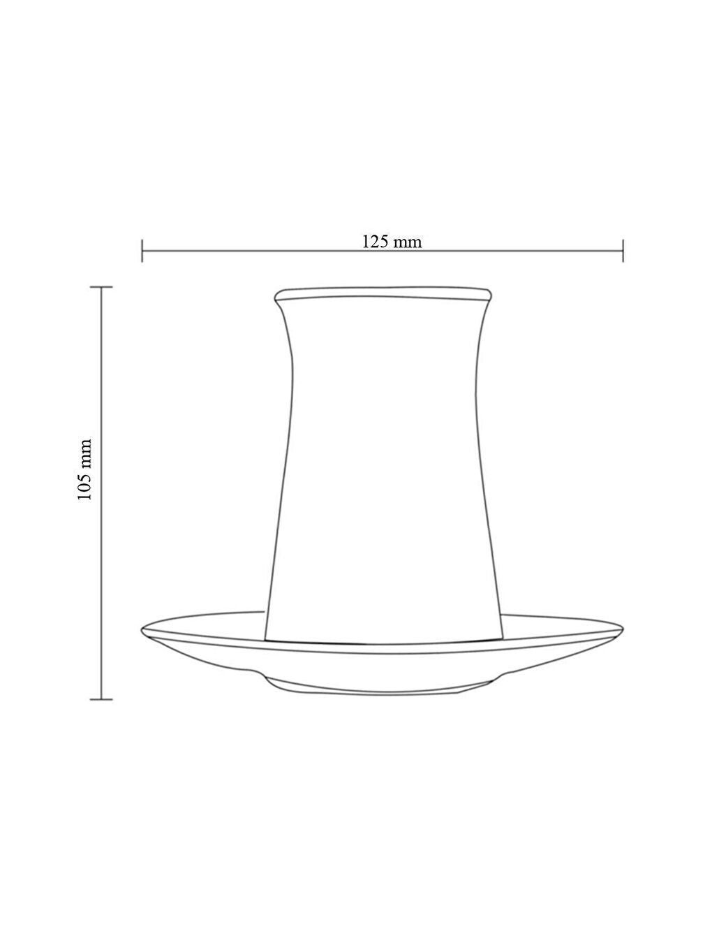 Renksiz Timeless Çay Bardağı ve Tabağı 170cc 12 Parça 6 Kişilik-6