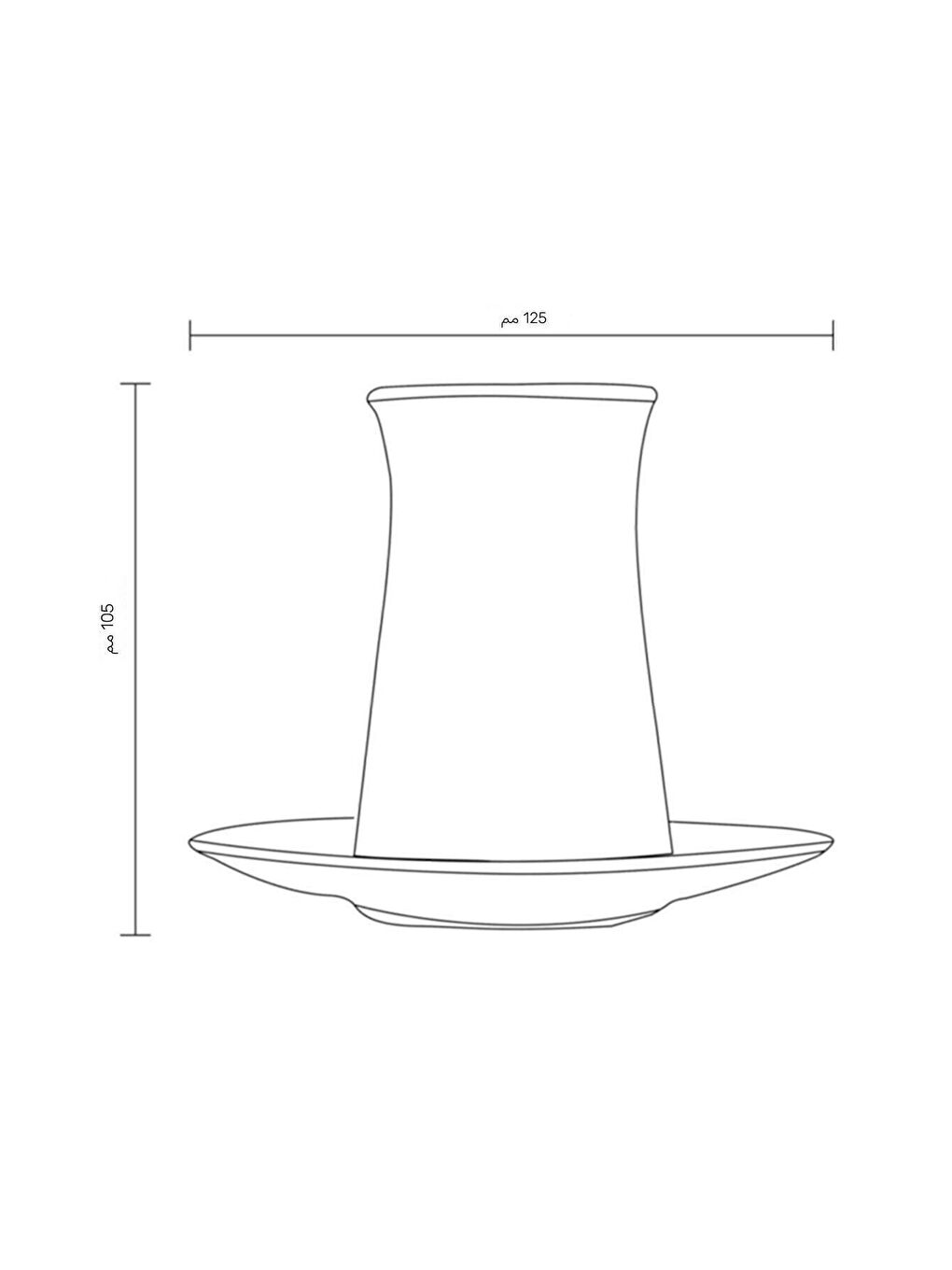 Renksiz Timeless Çay Bardağı ve Tabağı 170cc 12 Parça 6 Kişilik-7