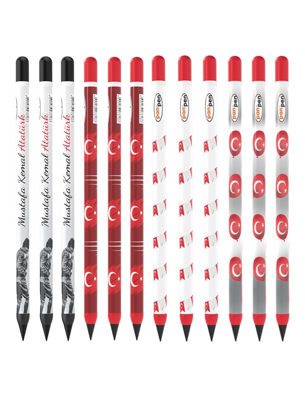 Panpen Türkiye Serisi Bitmeyen Kartuş Kurşun Kalem (PAN718) 12 Adet