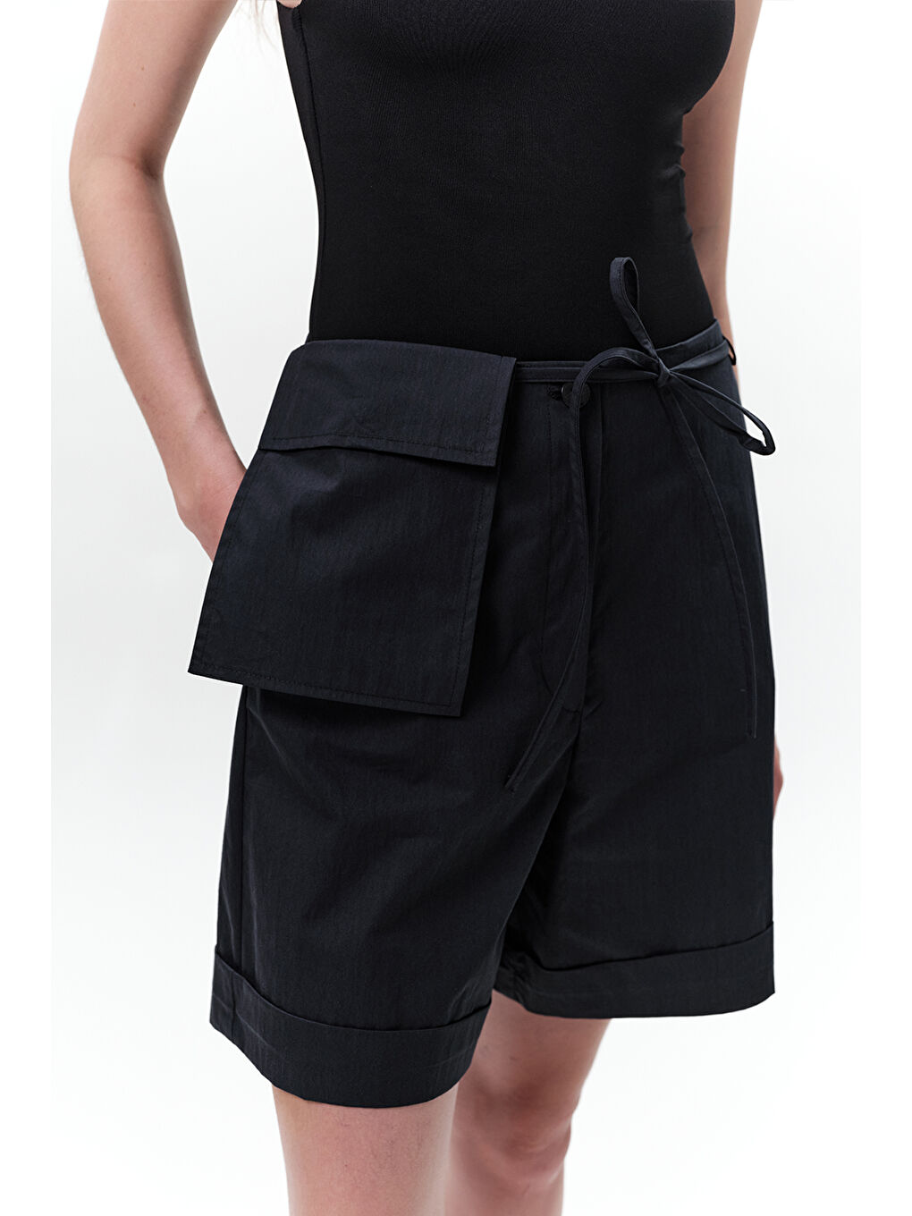 Cep Kemerli Şort Lacivert-5