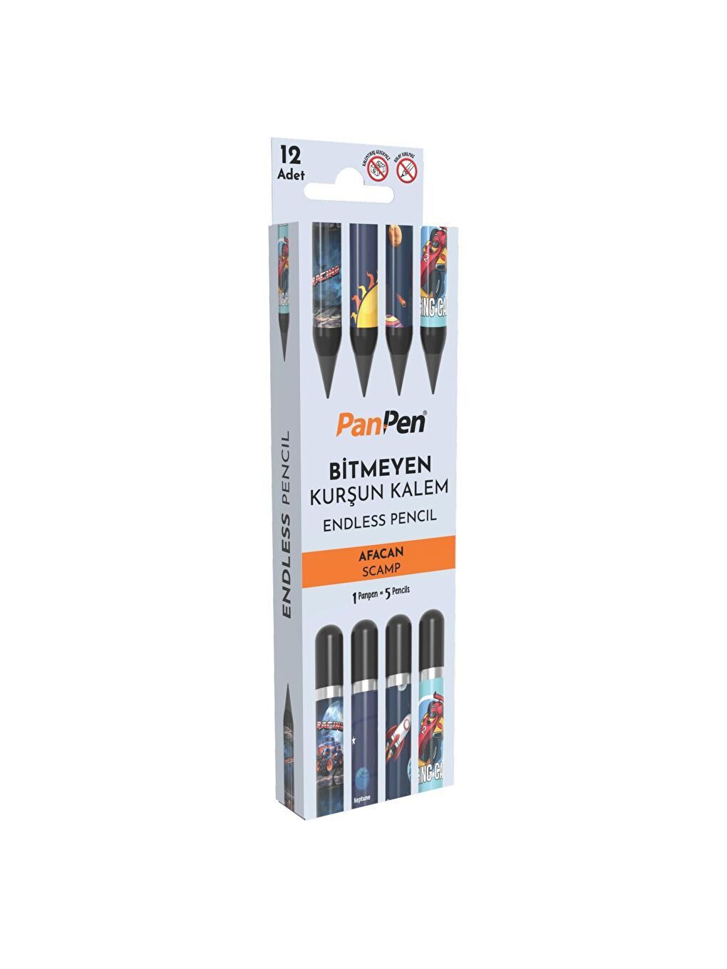 Panpen Afacan Serisi Bitmeyen Kurşun Kalem (PAN717) 12 Adet-1
