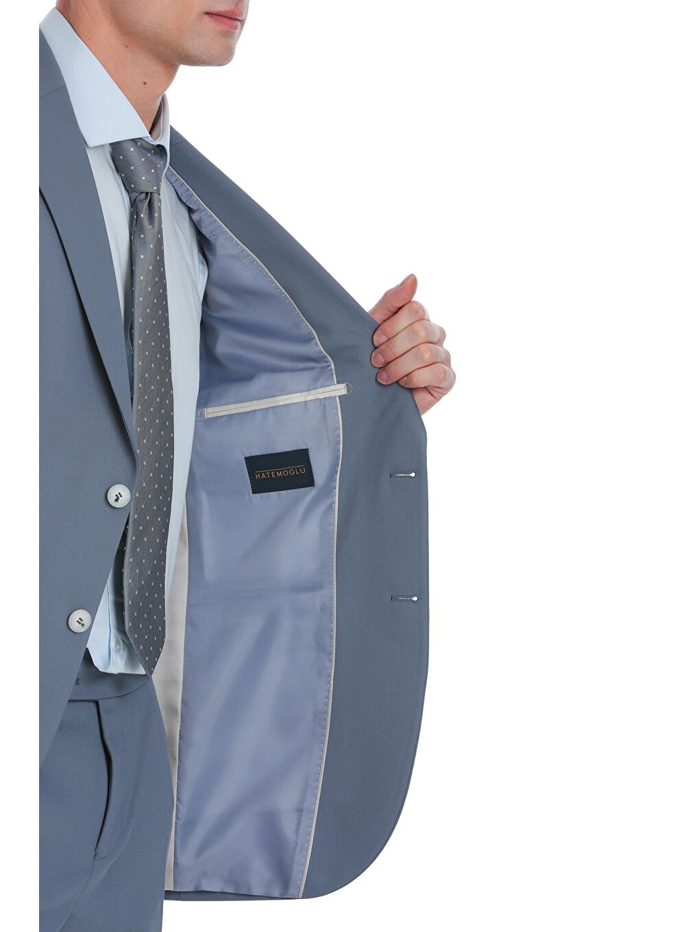 Mavi Slim Fit Mono Yaka Klasik Takım Elbise-2