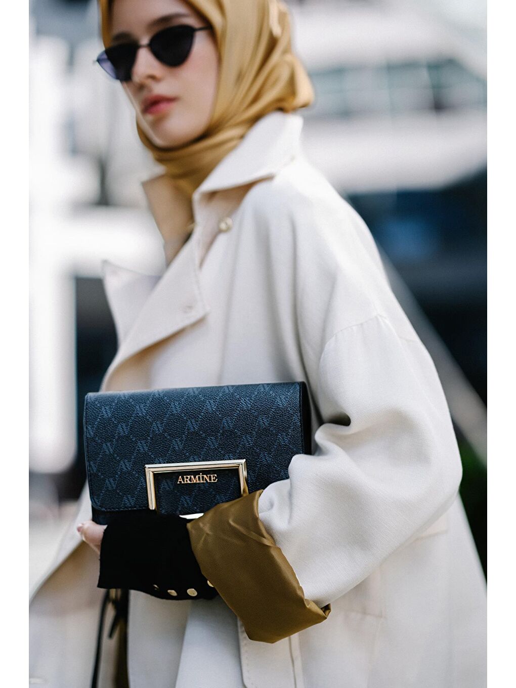 Bej El Dikişli Kap 24K7514 Ekru-2