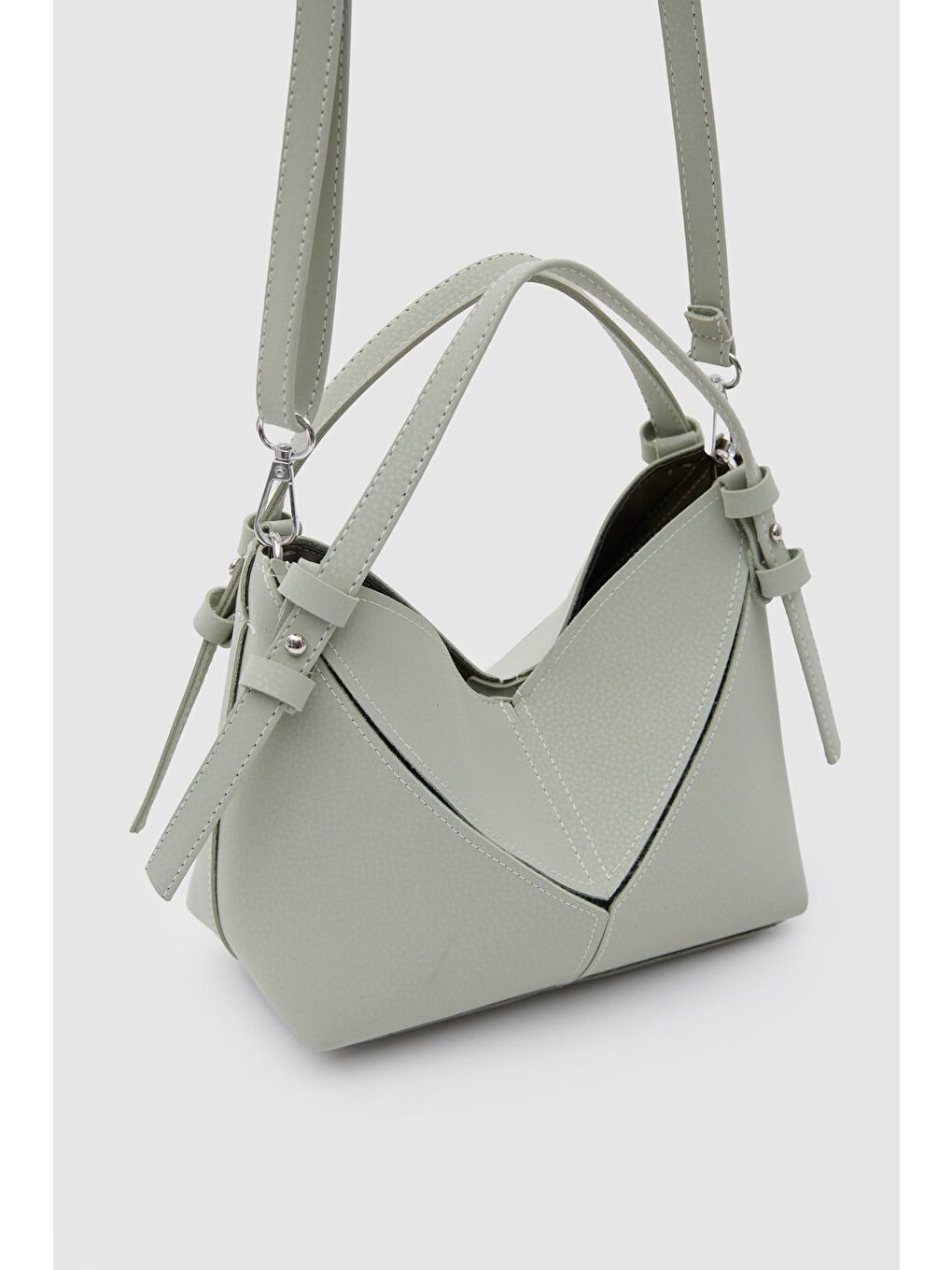 Yeşil Rada Asimetrik Charmlı El Ve Çapraz Mint-6