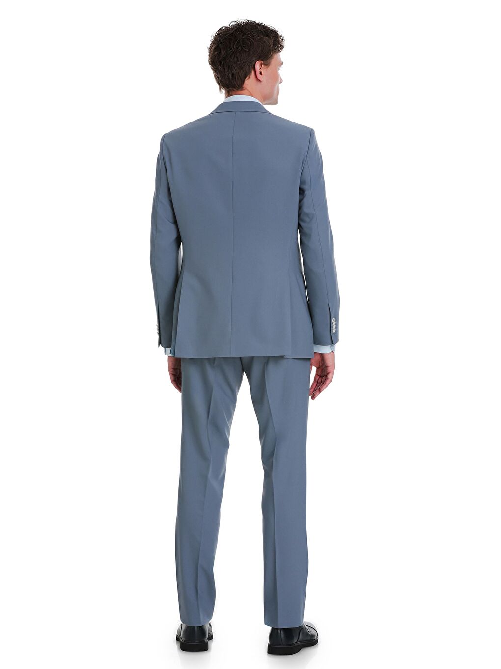 Mavi Slim Fit Mono Yaka Klasik Takım Elbise-4