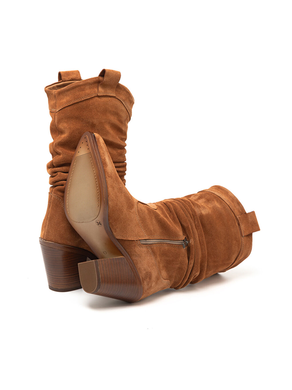 Kahverengi Kadın Çizme RC-25K-001-R17300 Taba Süet-4