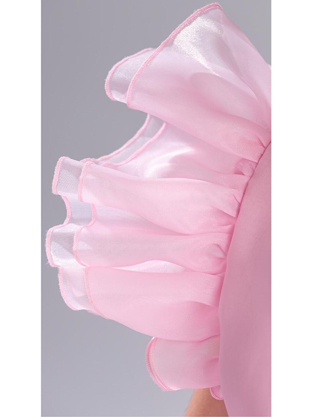 Pembe Kız Çocuk Kuyruklu , Taçlı Vragia Abiye Elbise M00745-3