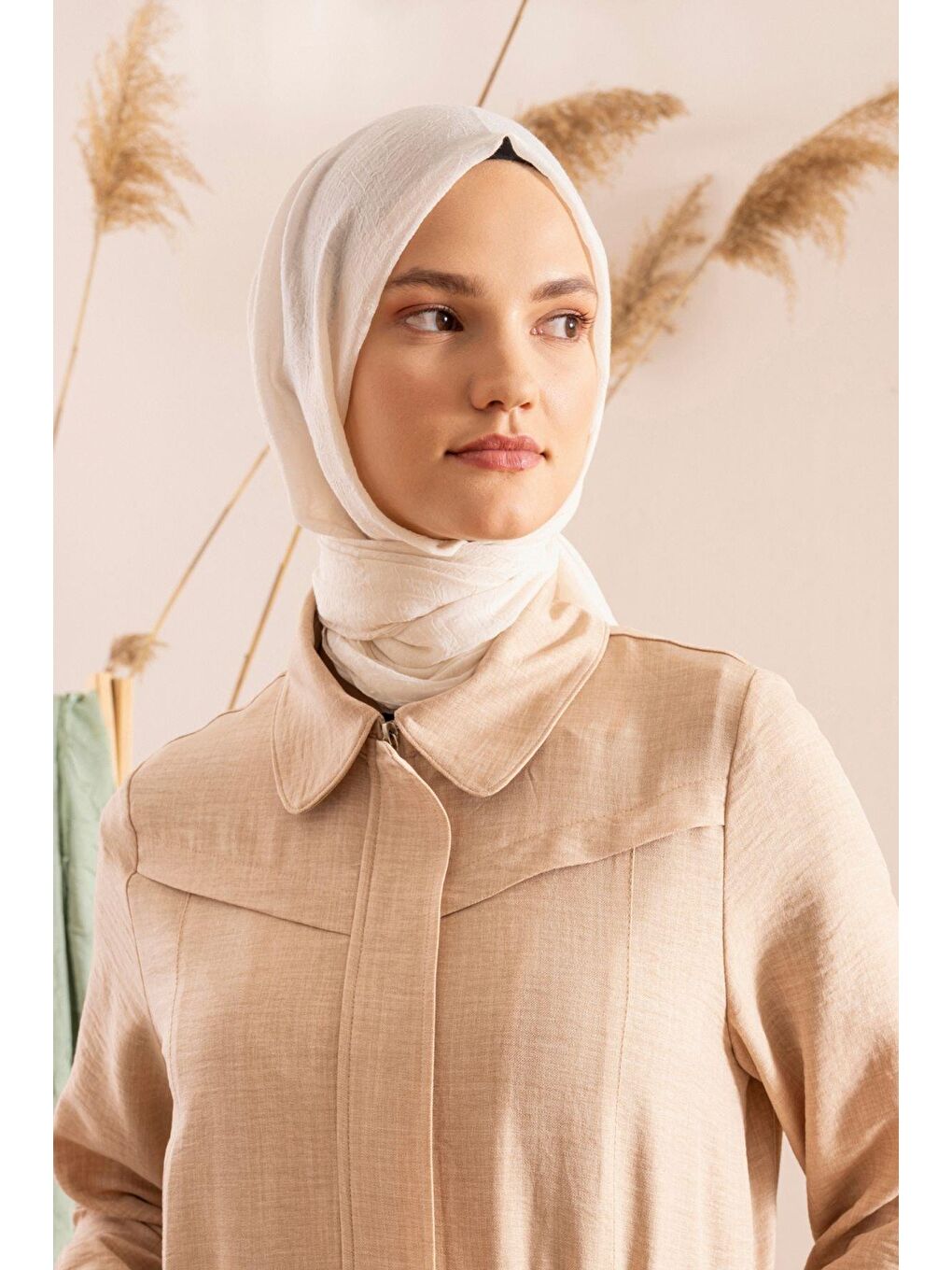 Ekru Kadın Konfor Şal 195/85 Cm-2