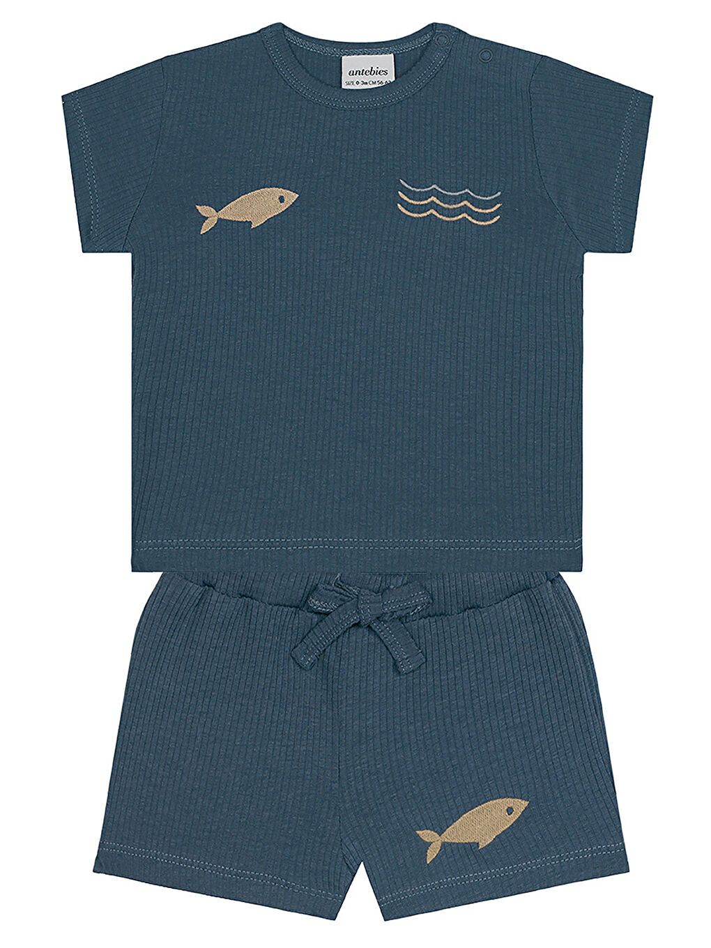 Mavi Minik Denizciler Kısa Kollu Tshirt Şort Set