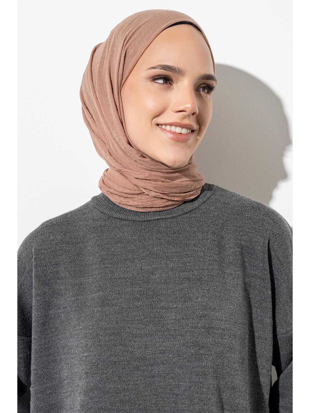 Kahverengi Kadın Konfor Şal 195/85 Cm